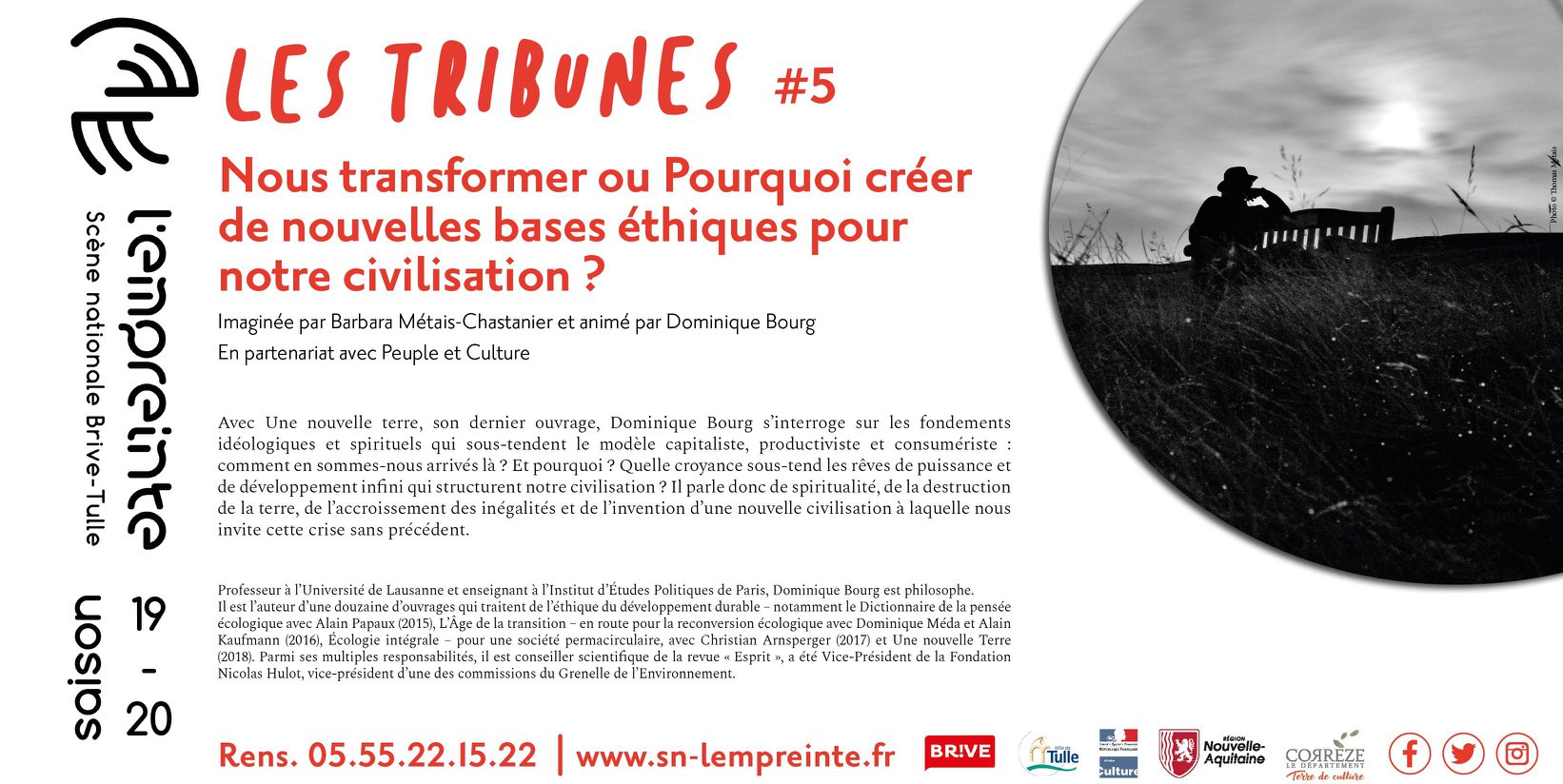 Conférence débat Dominique Bourg - Théâtre l'Empreinte Brive - 11-02 à 18h