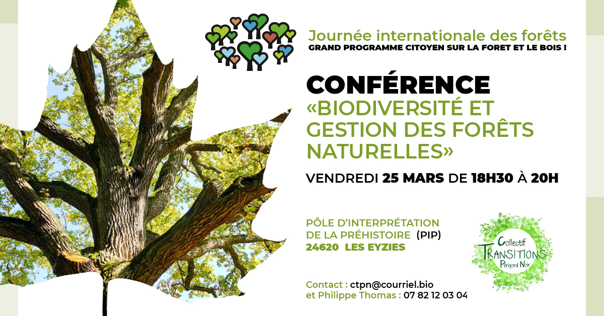 conférence "biodiversité et gestion des forêts naturelles" | affiche
