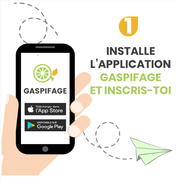 Installe l'application gaspifage