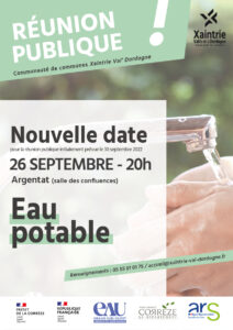 Réunion publique "gestion de l'eau potable" pour la communauté de commune XVD @ Salle des confluences