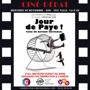 Ciné-débat : Jour de Paye @ Cinéma VEO