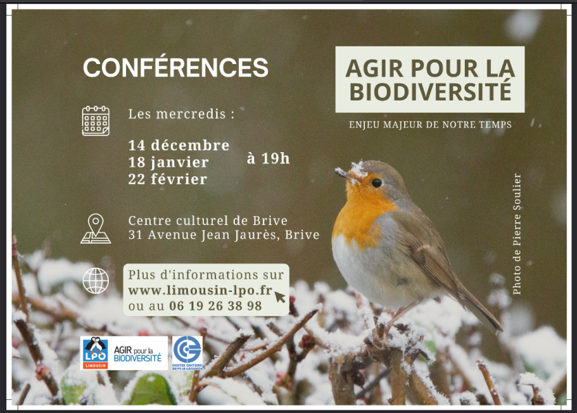 Conférence sur la biodiversité, 18 janvier 2022, LPO Limousin