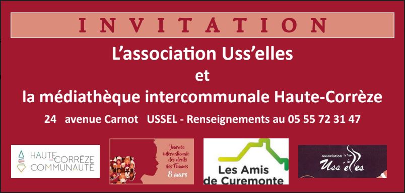 Evènement de l'assoc Uss'elles et la médiathèque intercommunle Haute-Corrèze