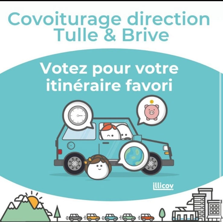 Illicov lignes de covoiturage Brive Tulle en Corrèze
