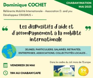 Chaban'imation : Les dispositifs d'aide et d'accompagnement à la mobilité internationale @ Chaban'Café