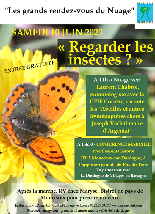 Conférence de l'association Nuage Vert Argentat su Dordogne et sortie nature