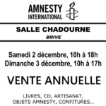 Vente annuelle de l'amnesty internationale