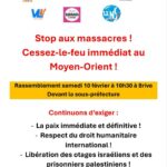 Manifestation citoyenne cessez le feu à GAZA Palestine