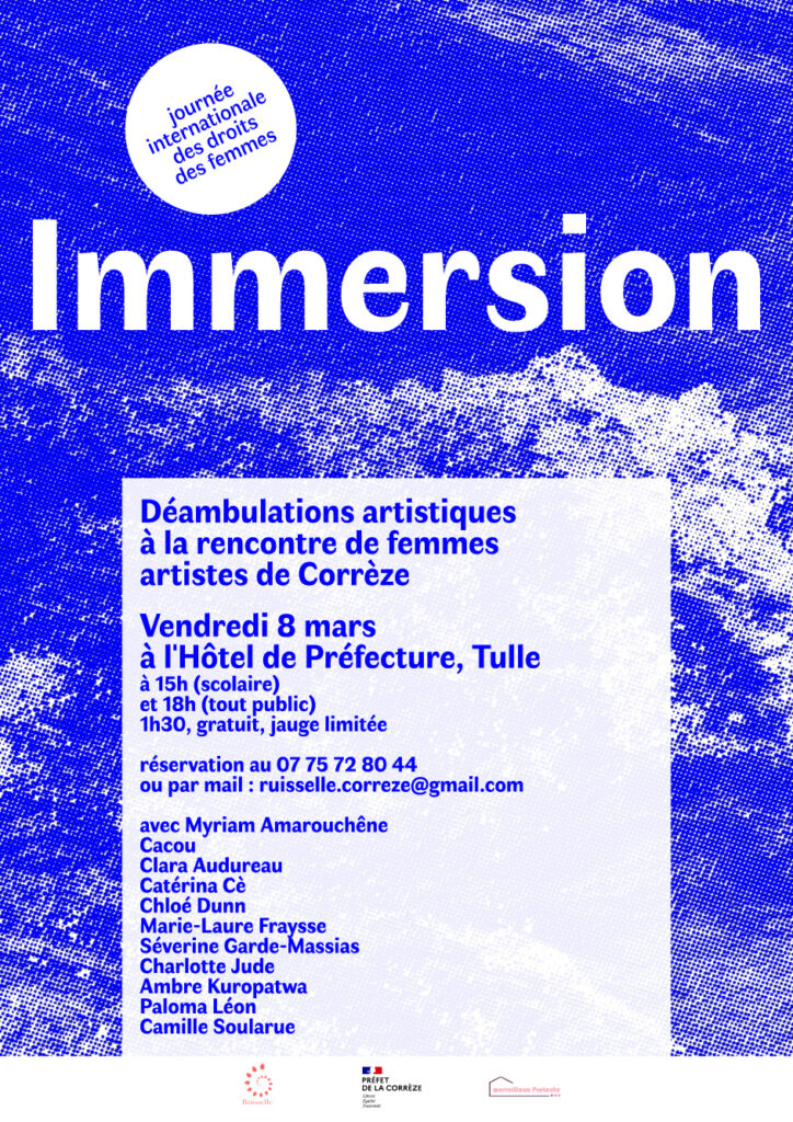 Collectif RUISSELLE déambulation artistes 8 mars 2024 préfecturecTULLE Corrèze
