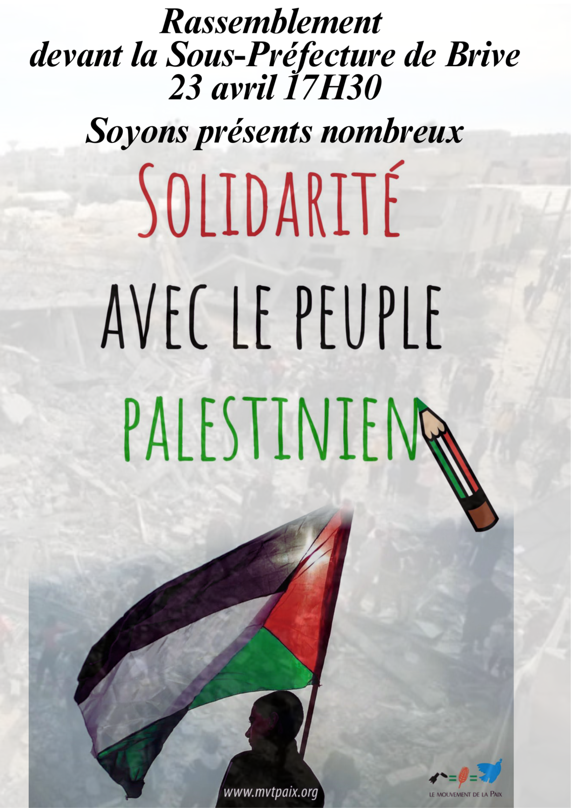 manifestation de solidarité avec le peuple palestinien