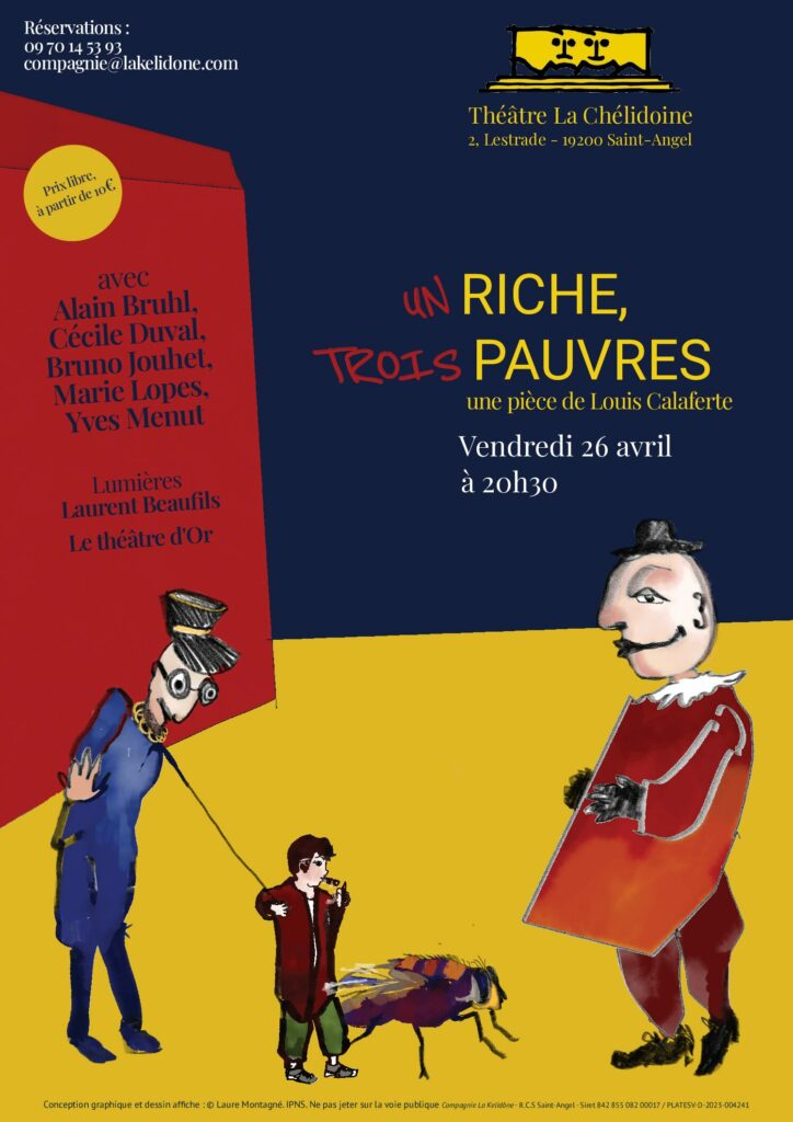 Théatre : "un riche, trois pauvres" de Louis Calaferte - Kelidone @ Theatre la Chelidoine
