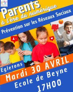 Atelier numérique pour la sensibilisation des parents et enfants @ Ecole Beyne