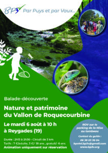 Balade-découverte "nature et patrimoine du Vallon de Roquecourbine", à Reygades @ Parking de la Mise en Tombeau