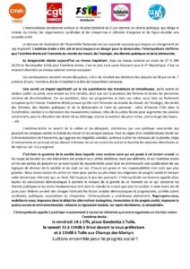 Manifestation intersyndicale Brive samedi 11h