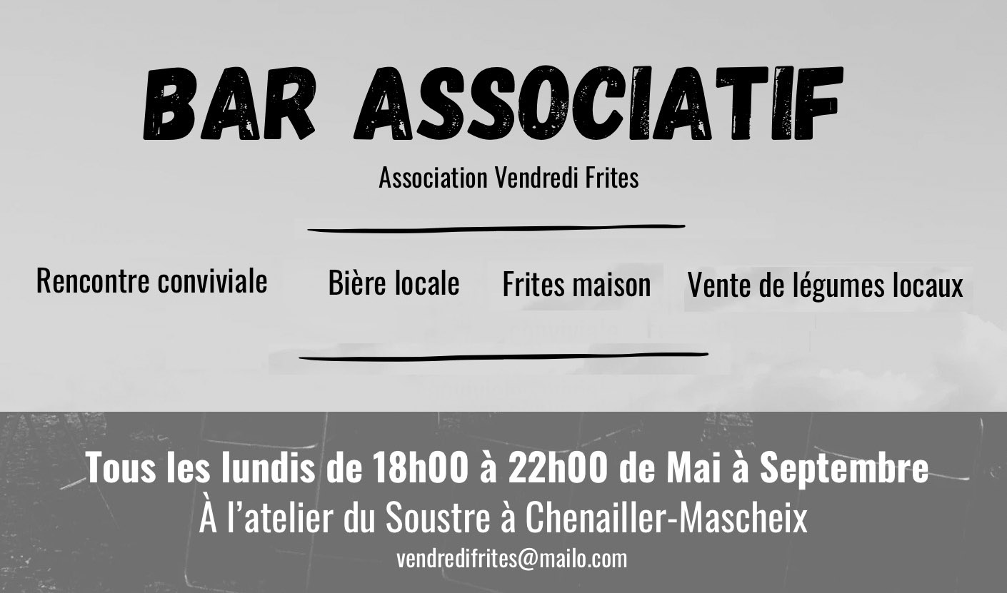 Bas associatif de Chenailler-Mascheix les lundis soirs