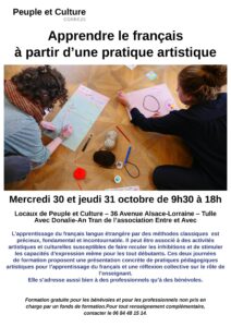 Apprendre le français à partir d'une pratique artistique @ Locaux de Peuple et Culture