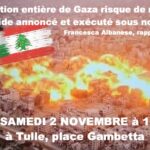 Rassemblement pour la Paix en Palestine et au Liban à Tulle le 2/11