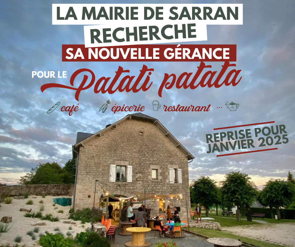 Offre gérance Patati Patata Sarran Corrèze