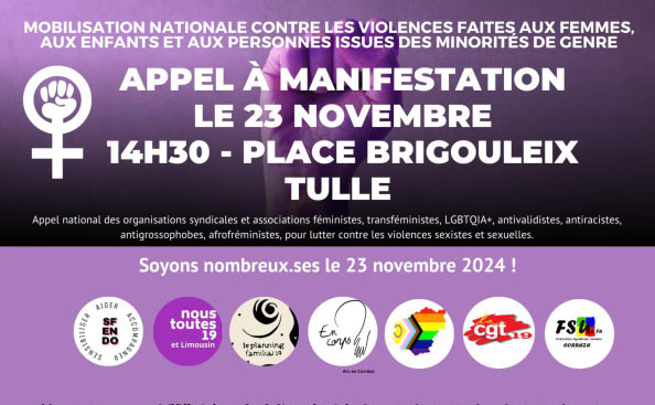 Novembre mois contre les violences sexistes et sexuelles en correze