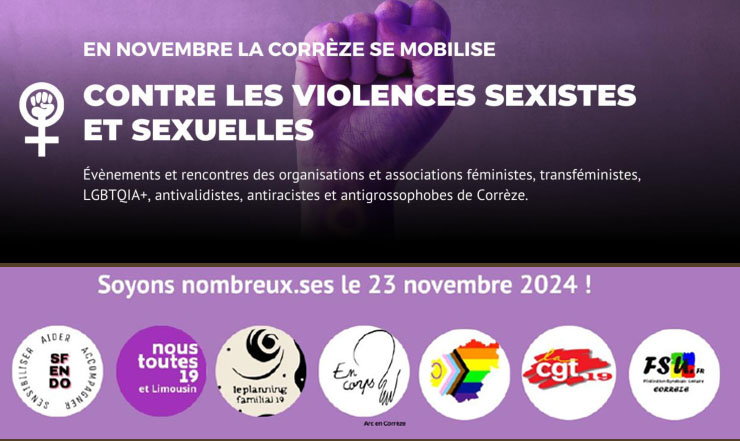 Novembre mois contre les violences sexistes et sexuelles en correze