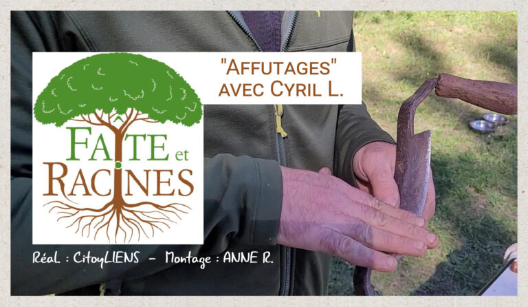 atelier affutage avec cyril lors de la fete du bois AG faite et racines 2024
