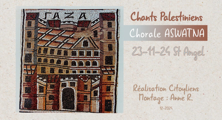 chorale aswatna chants palestiniens saint angel compagnons de la memoire vivante