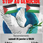 manifestation GAZA Cessez le feu Tulle Brive Ussel en Corrèze