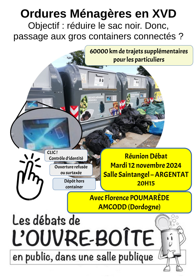 débat public poubelles et collecte des déchets avec redevance incitative