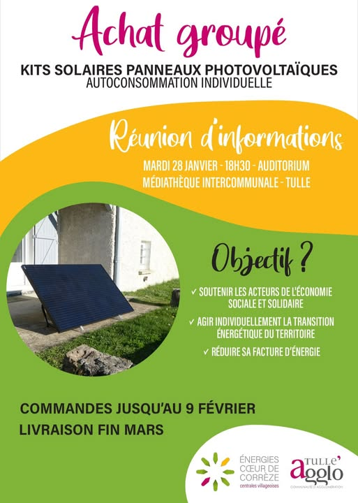 Réunion Achat groupé kits solaires Naves Tulle