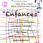 Soirée de soutien "Enfances" - vendredi 7/02 à 18h30 Salle Latreille Haut