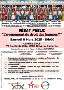Débat public : "L'avènement du droit des femmes ?"... @ Cantine SNCF