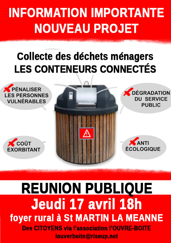 affiche reunion publique poubelles st martin la meanne