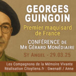 Conférence Georges Guingoin - Gérard Monédiaire "premier maquisard de France"