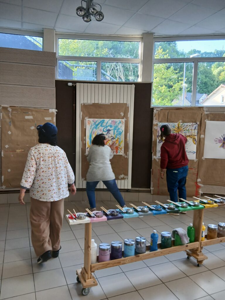séance de atelier de peindre