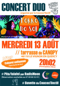 Concert duo et spectacle de feu @ Terrasse de Canopy