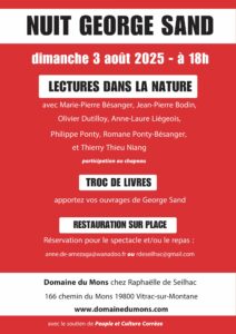 Nuit GEORGES SAND au Domaine du Mons