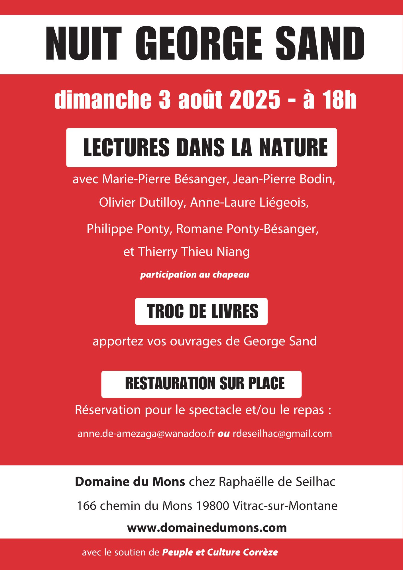 nuit georges sand au domaine du mons