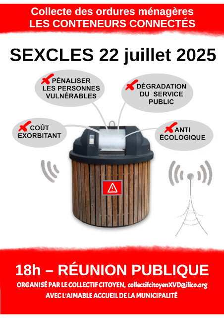 Réunion publique "poubelles connectées" et tarification incitative à Sexcles 