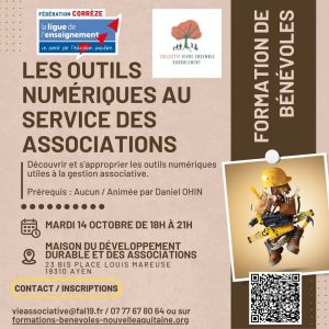 [Formation de bénévoles] Les outils numériques au service des assos @  |  |  | 