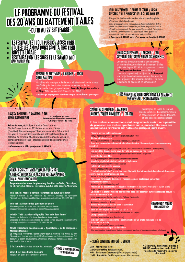 Programme 20 ans battement dailes