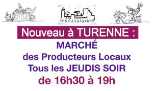 Nouveau à TURENNE : marché de producteurs locaux tous les jeudis soirs