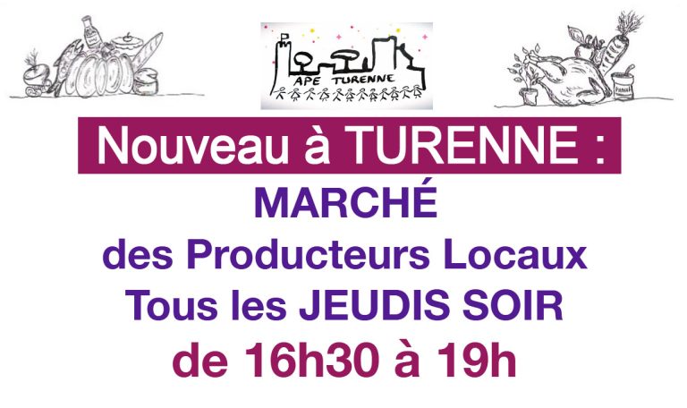 nouveau à Turenne : marché de producteurs locaux tous les jeudis soirs