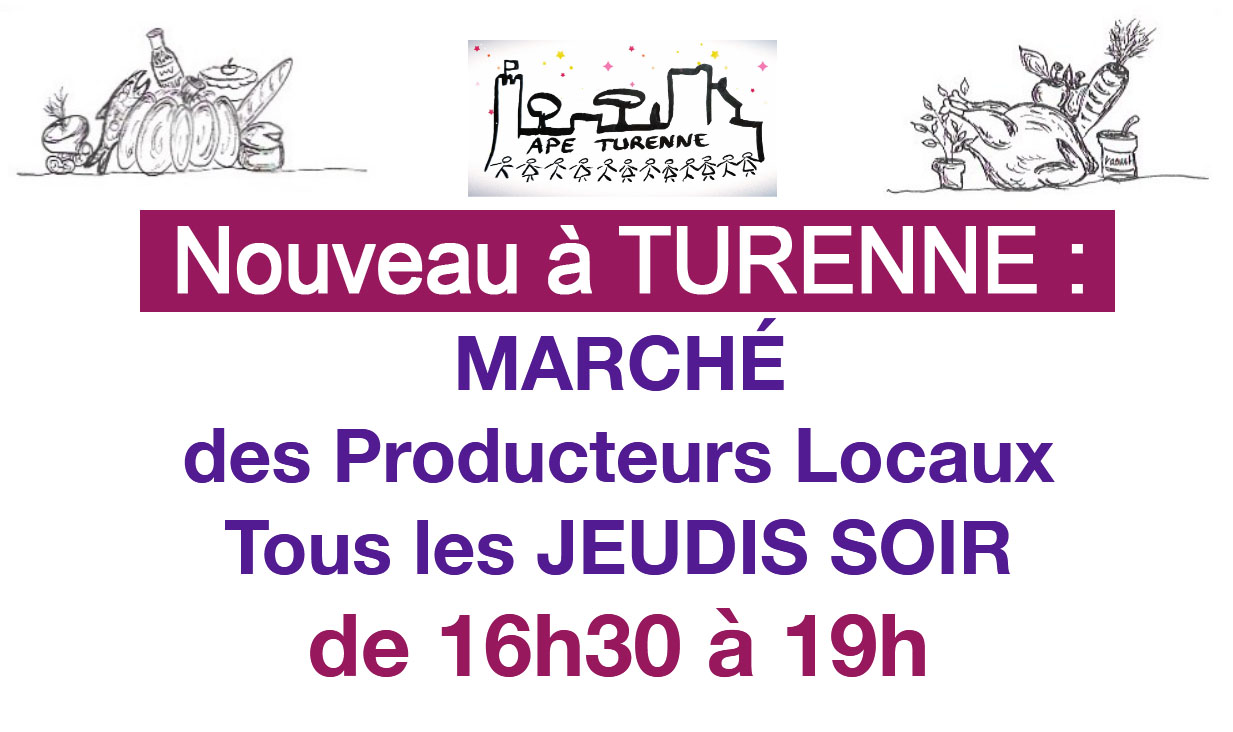 nouveau à Turenne : marché de producteurs locaux tous les jeudis soirs