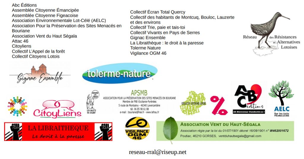 Signature RRAL Réseau des Résistances et Alternartives Lotoises