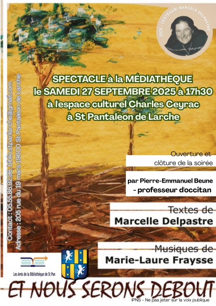 spectacle "Et nous serons debout"