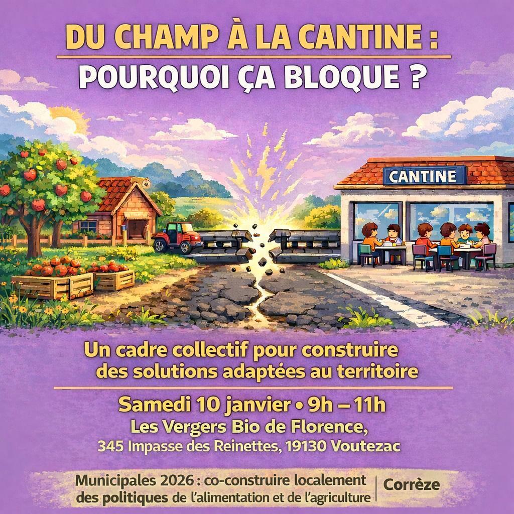 du champ à la cantine ... pourquoi ça coince ... conférence débat ...