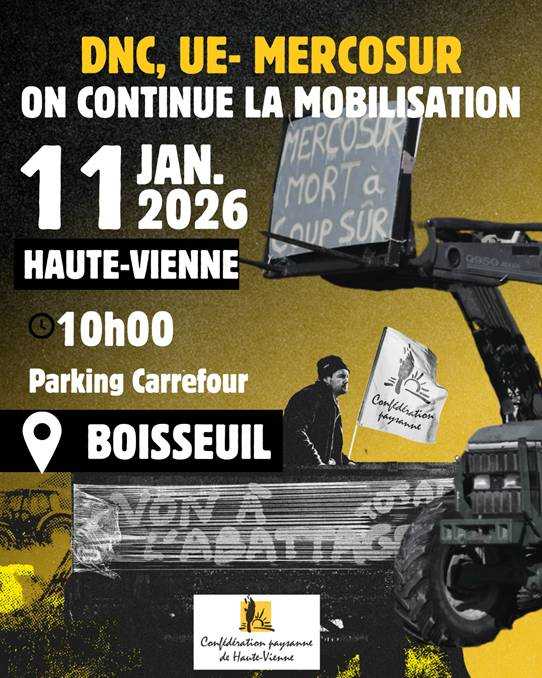 Affiche mobilisation conféderation paysanne 87