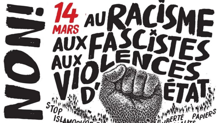 manifestation 14 mars non au racisme fascisme à Tulle Corrèze