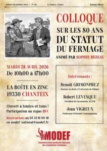 COLLOQUE SUR LES 80 ANS DU STATUT DU FERMAGE