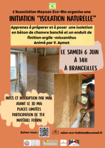 ATELIER "Initiation Isolation Naturelle" @ | | |